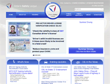 Tablet Screenshot of ontariosafetyleague.com